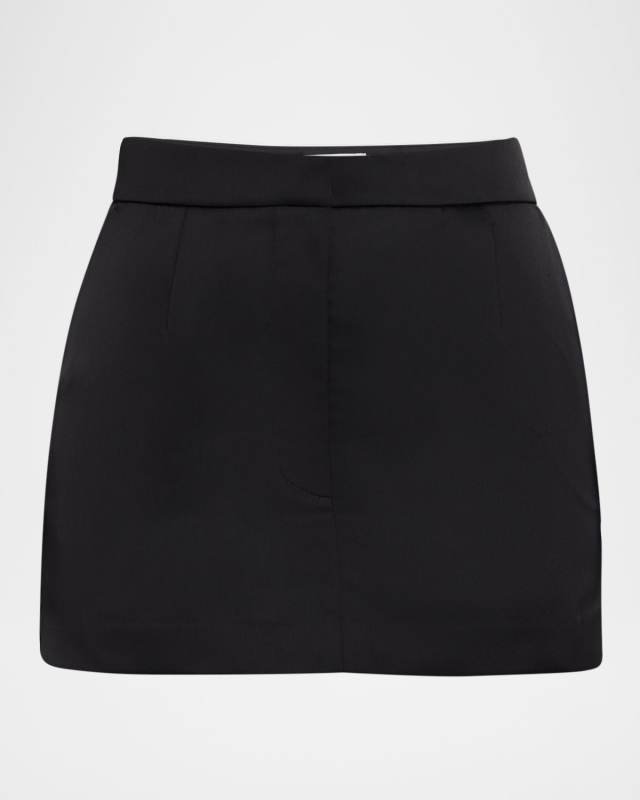 Margot Crepe Mini Lined Skirt
